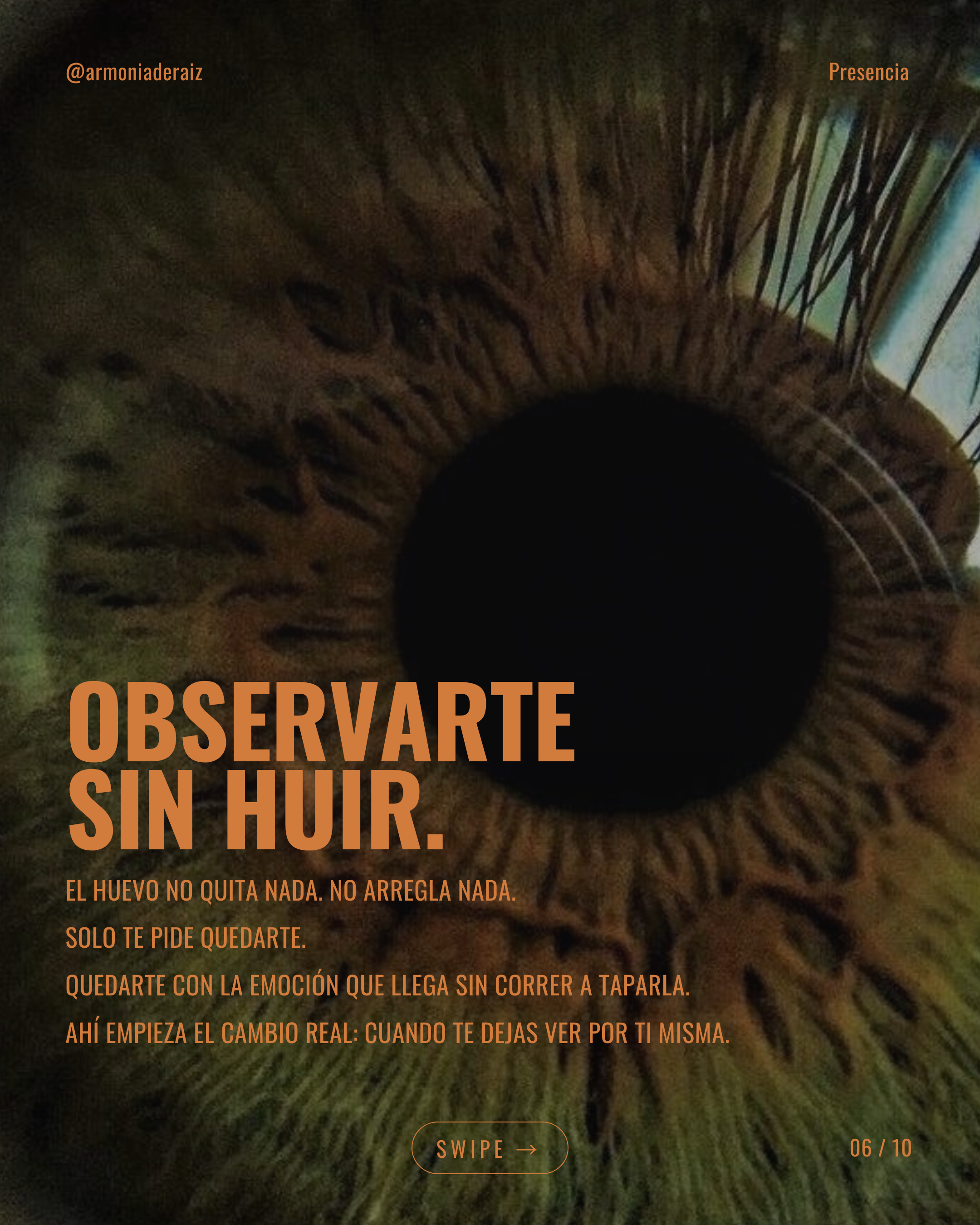 Observarte sin huir